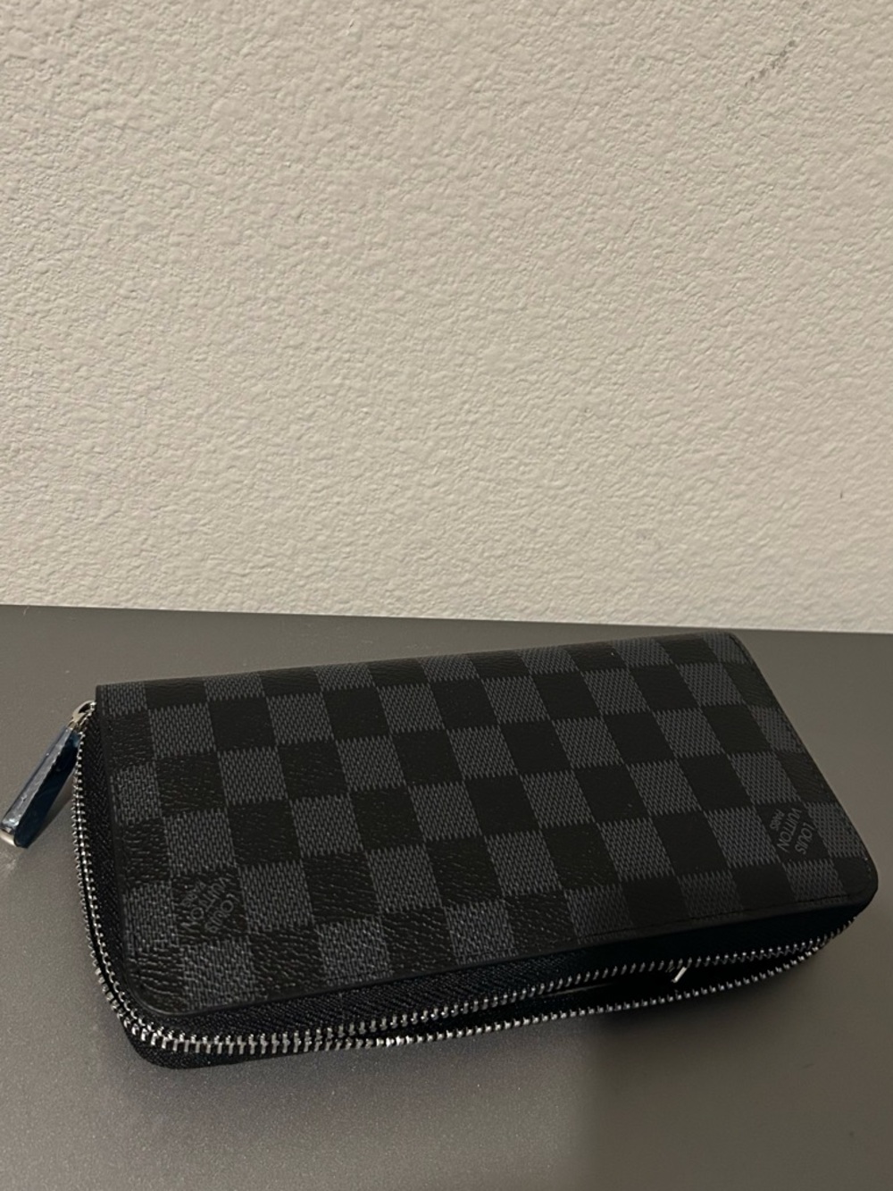 Louis Vuitton Black Damier Graphite Zip-Around Wallet